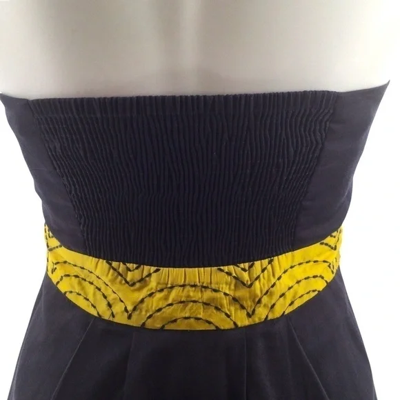 Anthropologie Floreat Floral Embroidered Strapless Dress - Picture 6 of 16